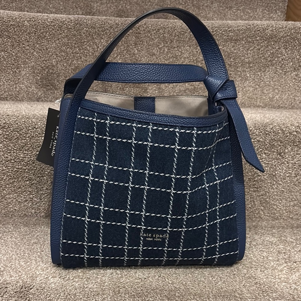 Kate Spade Blue Checkered denim Women's Bag